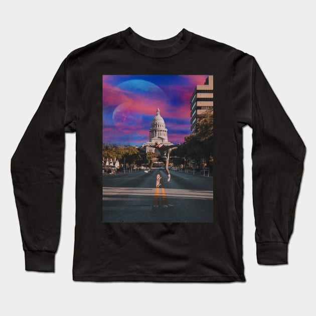 City Skating Long Sleeve T-Shirt by Shaheen01